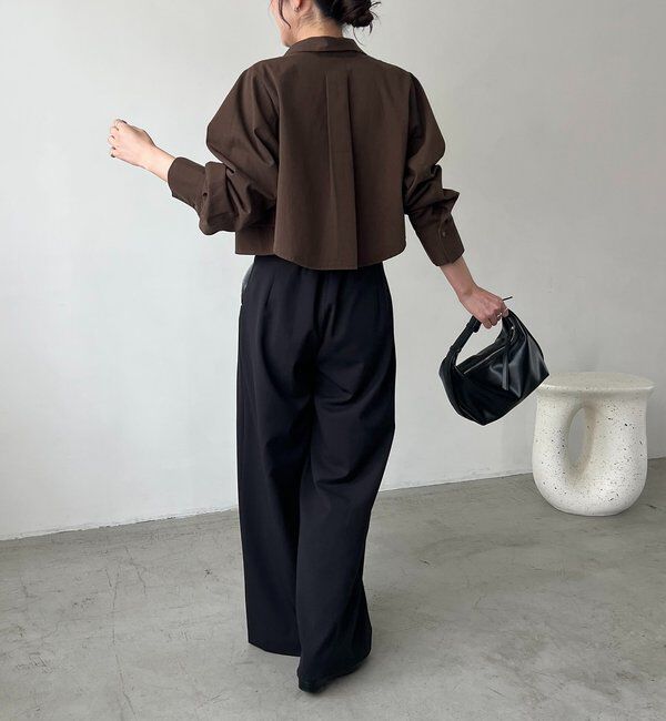  「【セットアップ対応】コットンクロップシャツ」|シャツ・ブラウス|