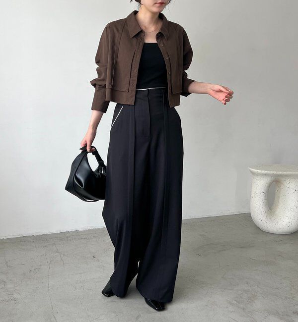  「【セットアップ対応】コットンクロップシャツ」|シャツ・ブラウス|