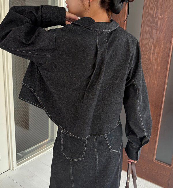  「【セットアップ対応】コットンクロップシャツ」|シャツ・ブラウス|