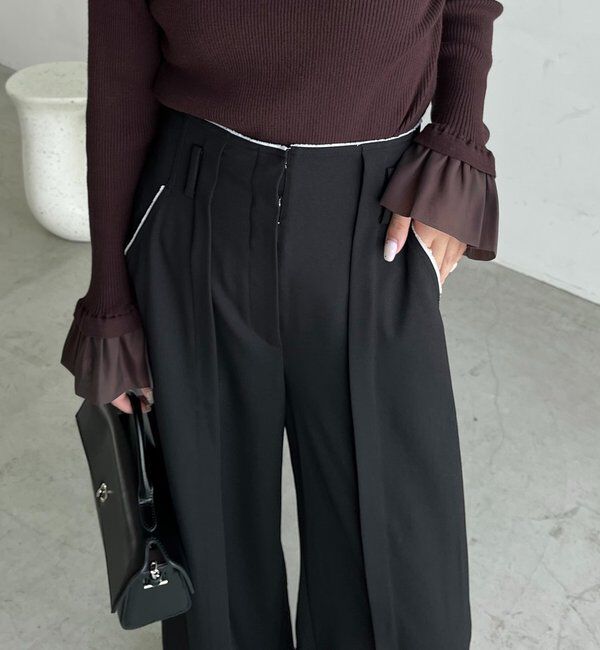  「〈C.L〉カットオフハイウエストパンツ」|チノ|