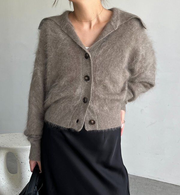  「【上質な着心地】WOOL100ミンクタッチカーディガン」|カーディガン|