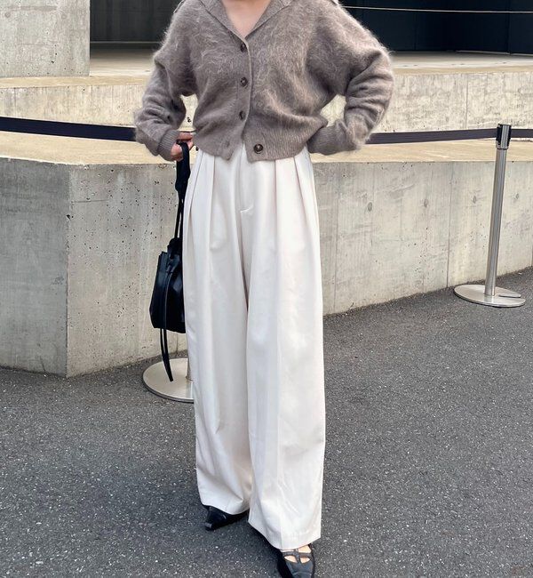  「【上質な着心地】WOOL100ミンクタッチカーディガン」|カーディガン|