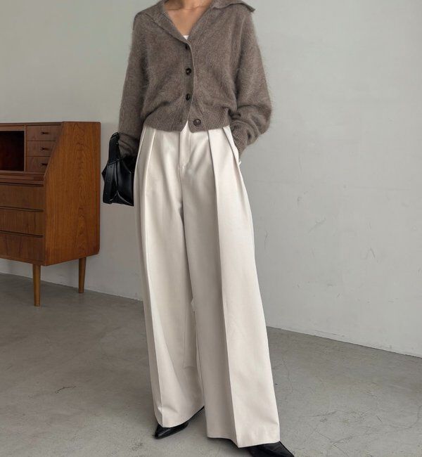  「【上質な着心地】WOOL100ミンクタッチカーディガン」|カーディガン|