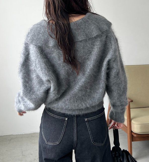  「【上質な着心地】WOOL100ミンクタッチカーディガン」|カーディガン|