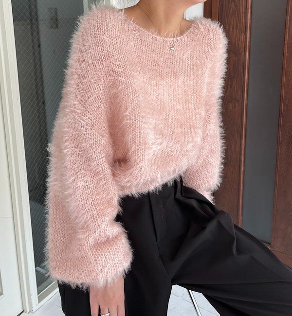  「フェザーラウンドプルオーバー」|ニット・セーター|