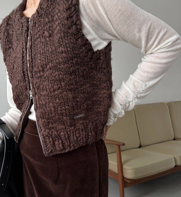  「【前後2WAY】テンセルウール袖ギャザーロンT」|Tシャツ・カットソー|