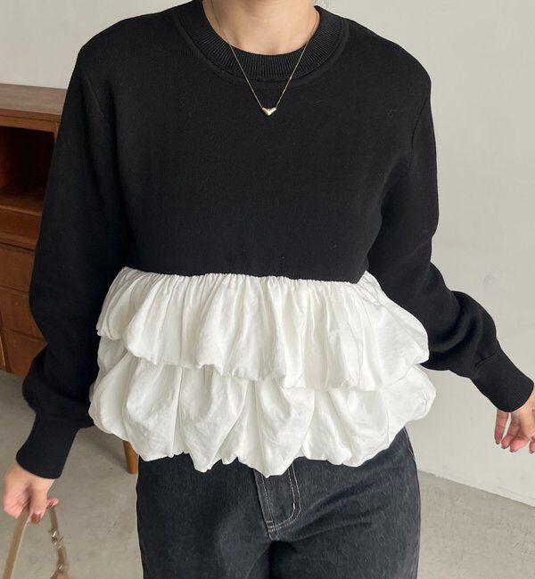  「バルーンティアードプルオーバー」|ニット・セーター|