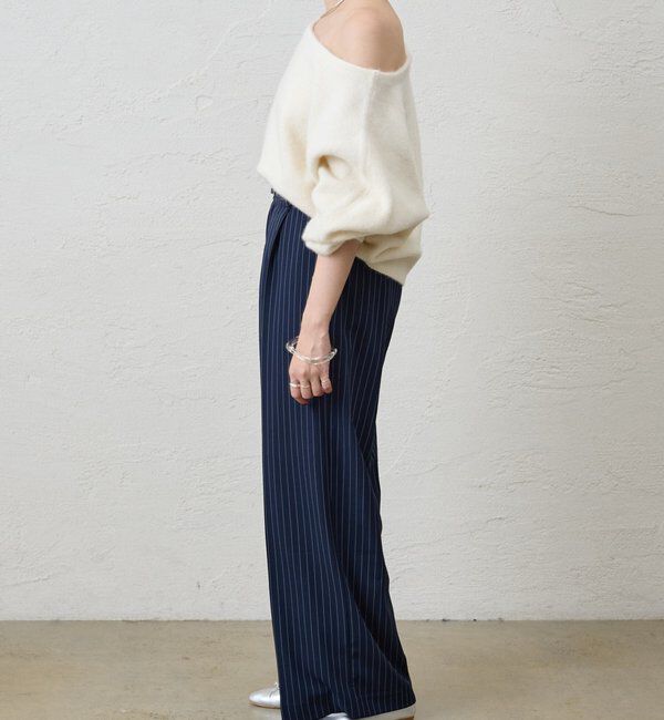  「ストライプウエストデザインパンツ」|チノ|