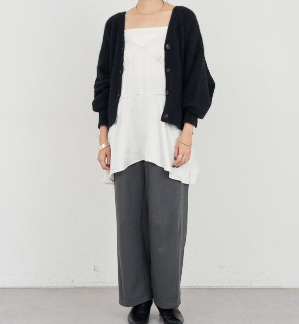  「ファーウールタイ付きカーディガン」|カーディガン|
