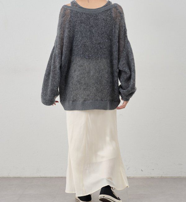  「レイヤードシアーニット」|ニット・セーター|