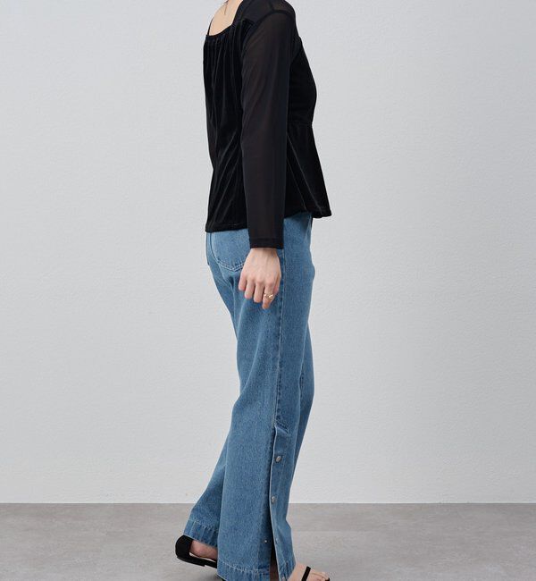  「サイドボタンデニム」|デニム|