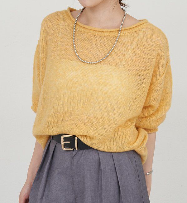  「《インフルエンサー@kanako_ikiコラボ》シアーウールプルオーバー」|ニット・セーター|