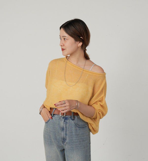  「《インフルエンサー@kanako_ikiコラボ》シアーウールプルオーバー」|ニット・セーター|