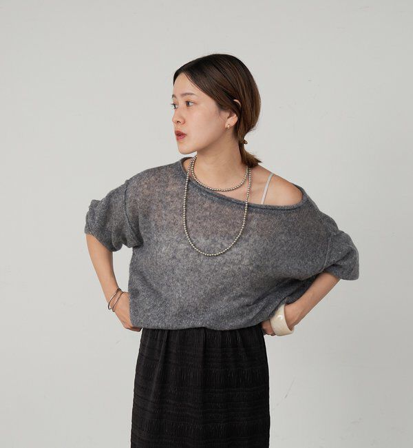  「《インフルエンサー@kanako_ikiコラボ》シアーウールプルオーバー」|ニット・セーター|