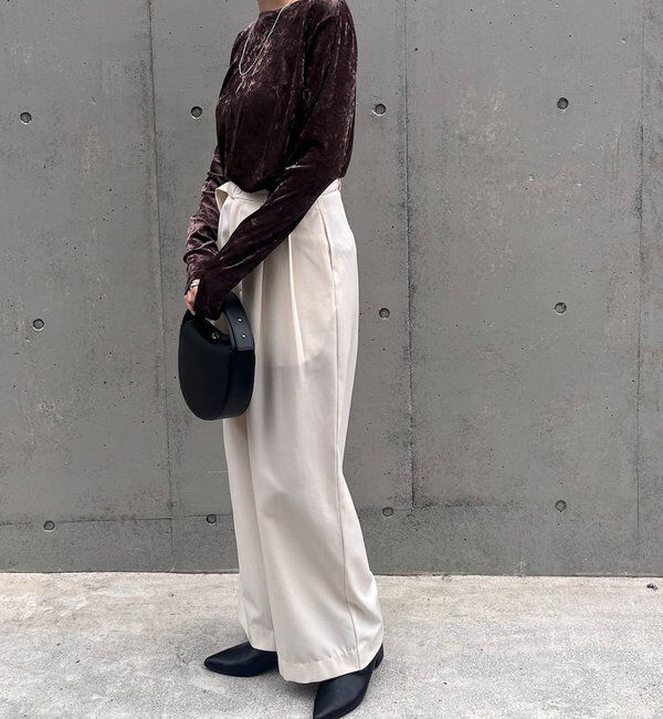  「ダブルタックワイドパンツ」|チノ|