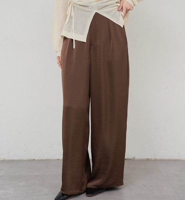  「サテンワイドパンツ」|チノ|