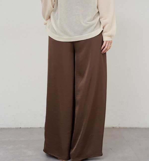  「サテンワイドパンツ」|チノ|