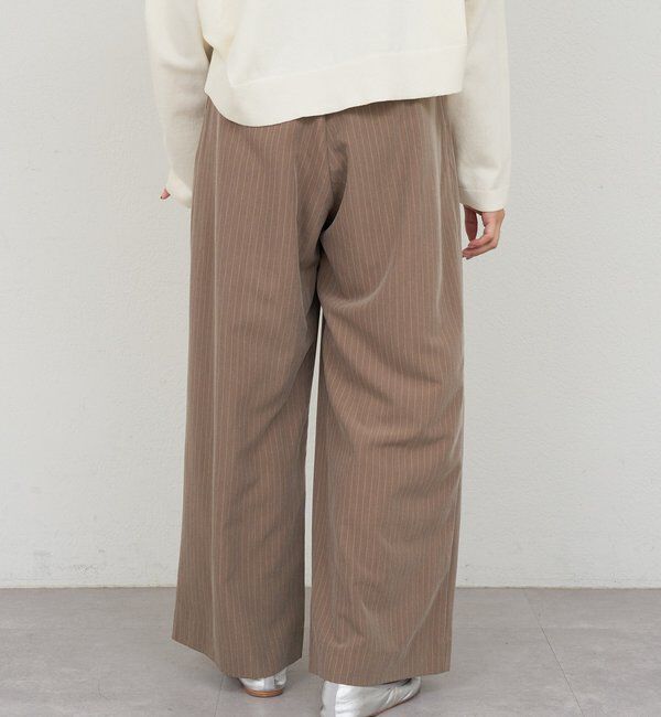  「ダブルタックストライプワイドパンツ」|チノ|
