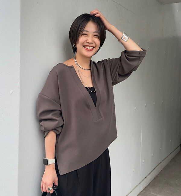  「【インフルエンサー＠tsuru00コラボ】スキッパーポンチプルオーバー」|ニット・セーター|