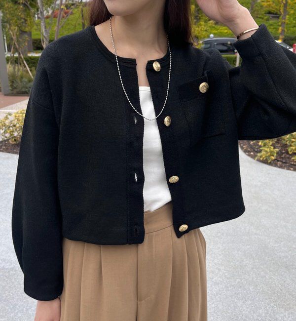  「ラメニットカーディガン」|カーディガン|