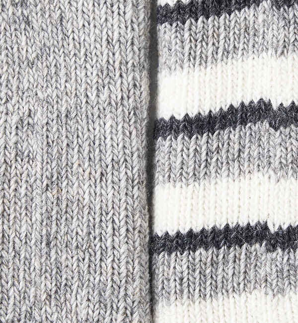 collex「【ecuvo】別注 ボーダーWソックス」|ソックス|