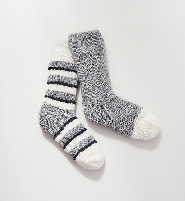 collex「【ecuvo】別注 ボーダーWソックス」|ソックス|