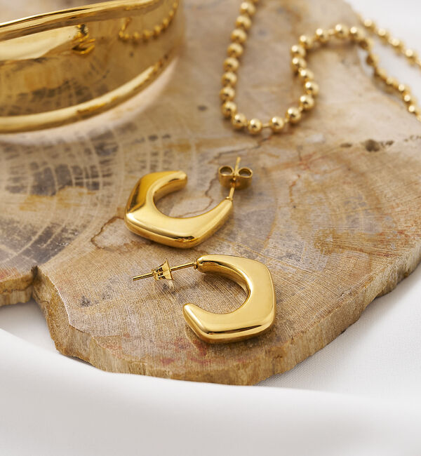 collex「【dignif】【金属アレルギー対応】ニュアンスフープピアス」|ピアス|