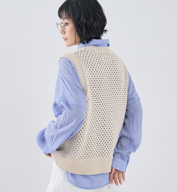 collex「メッシュ柄ベスト」|ベスト・ジレ|