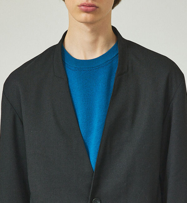 ABAHOUSE「【セットアップ対応】ウーリーカルゼ ノーカラージャケット」|ノーカラージャケット|