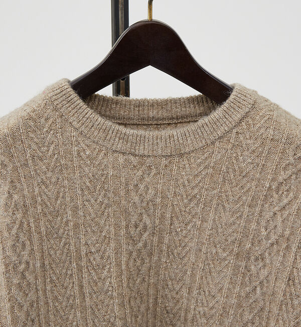 ABAHOUSE「シャギーアラン メランジ ニット / クルーネックプルオーバー」|ニット・セーター|