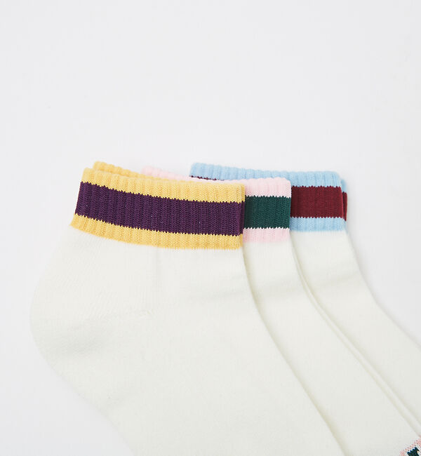 ABAHOUSE「【UNIVERSALOVERALL / ユニバーサルオーバーオール】3P カレッ」|ソックス|