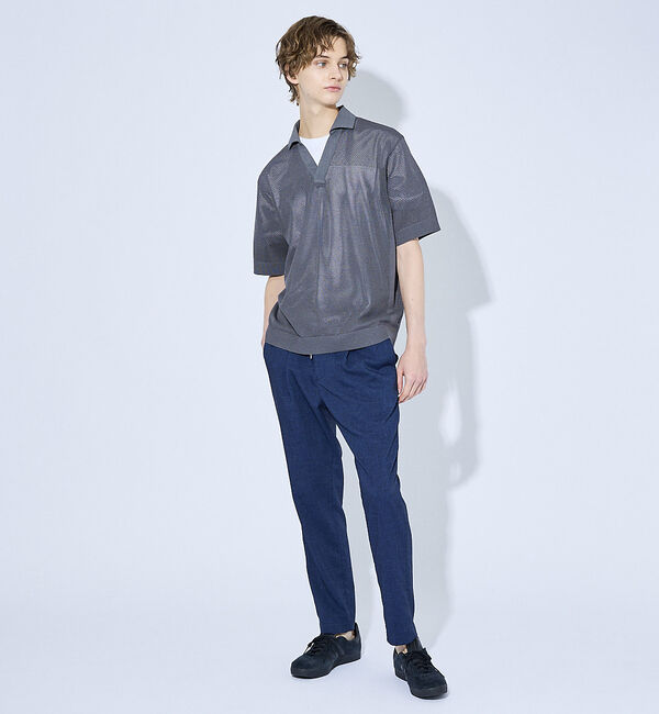 ABAHOUSE「ウールフェイス＆ドライタッチ  1プリーツ イージーパンツ / スリムテーパード」|その他|