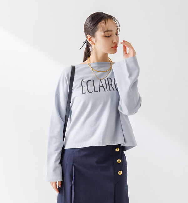 Rouge vif「ショート丈 ロゴミニ裏毛ロンT」|Tシャツ・カットソー|