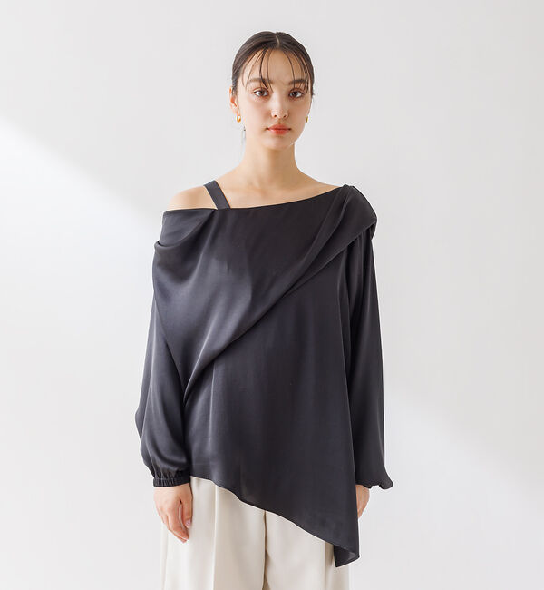 Rouge vif「とろみアシンメトリー2WAYオフショルブラウス」|シャツ・ブラウス|
