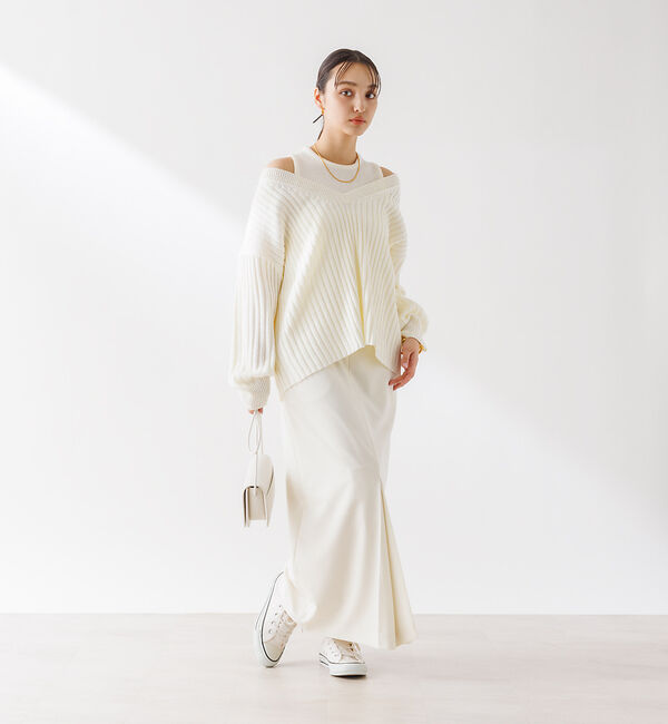 Rouge vif「ウエスト切り替えスリットスカート」|スカート|