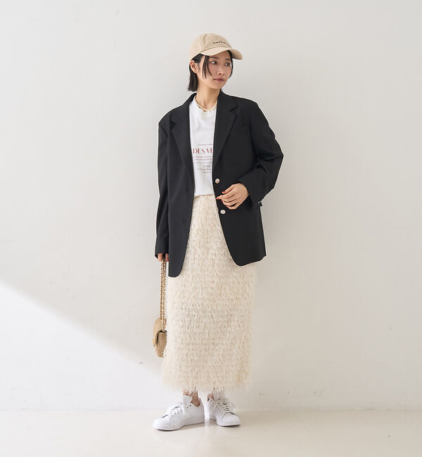 Rouge vif「フリンジフェザーサイドスリットスカート」|スカート|