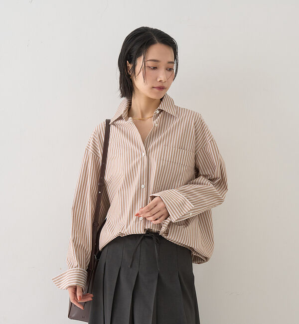 Rouge vif「ストライプメンズライクシャツ」|シャツ・ブラウス|