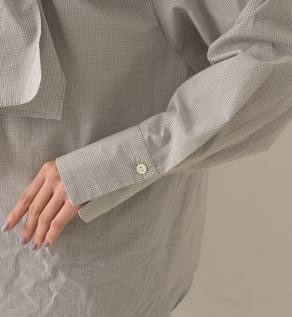 Rouge vif「コットンチェックリボンブラウス」|シャツ・ブラウス|