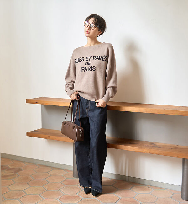 Rouge vif「【2025新色登場】ジャガードロゴニット」|ニット・セーター|