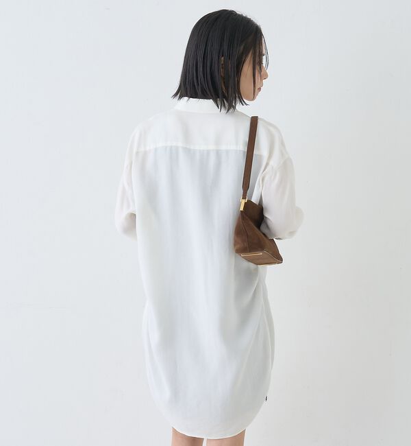 Rouge vif「ウエストタックドレープロングシャツ」|シャツ・ブラウス|