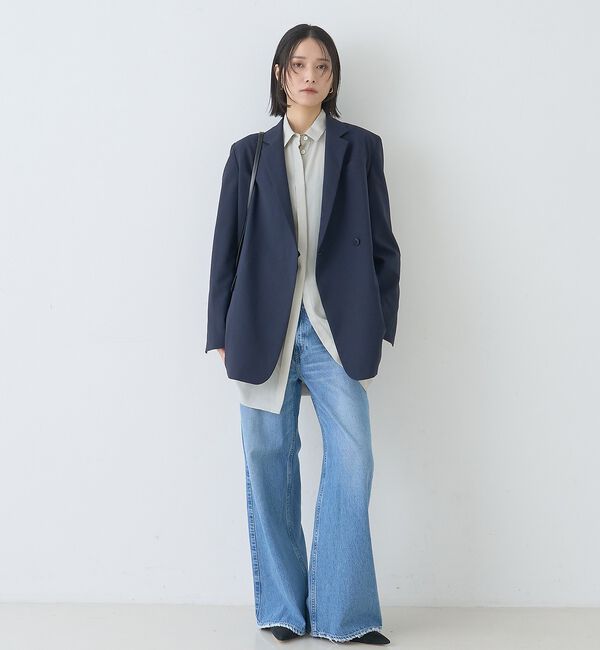 Rouge vif「ウエストタックドレープロングシャツ」|シャツ・ブラウス|