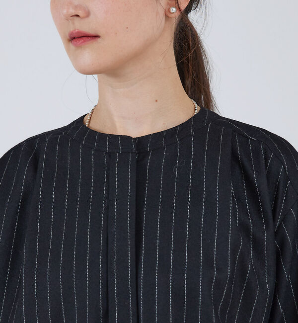 qualite「【セットアップ対応】ウールサキソニーWカフスシャツ」|シャツ・ブラウス|