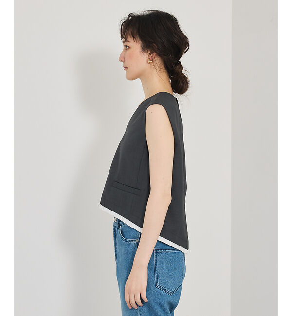 qualite「【接触冷感＆防シワ】ウールライクジレ/セットアップ対応」|ベスト・ジレ|