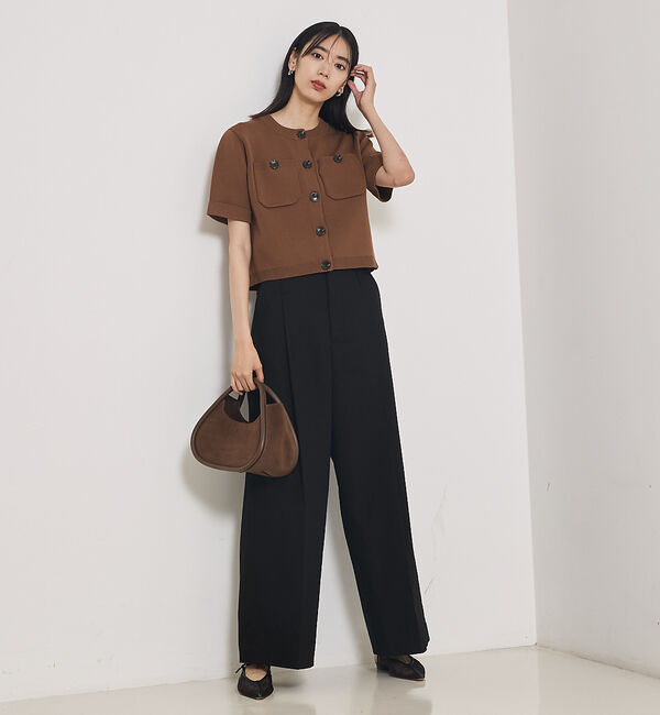 qualite「TCツイルWループタックワイドパンツ」|その他|