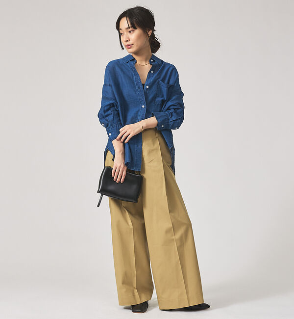 qualite「シアーデニムライクシャツ」|シャツ・ブラウス|