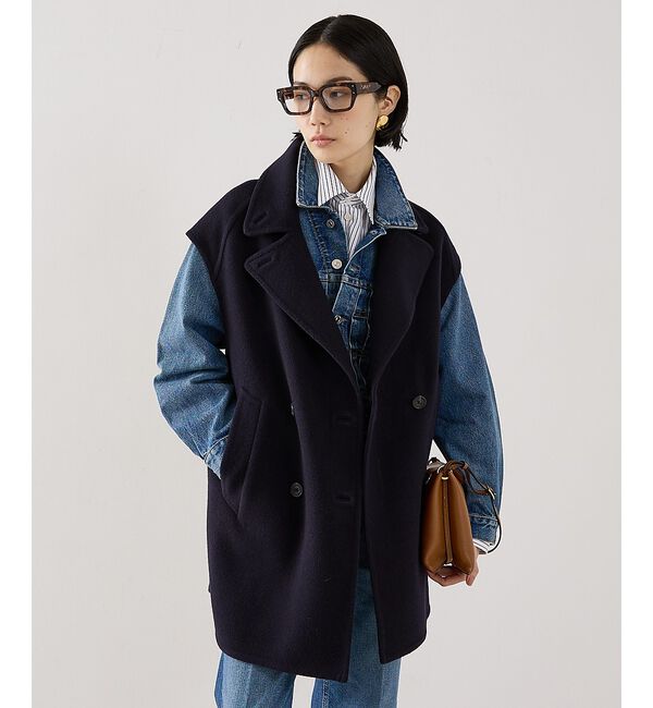 The Store by C' 「【COCUCA】リバーPコートベスト」|ピーコート|ダークネイビー