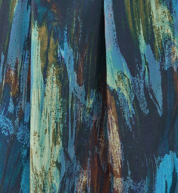 NOMINE「水彩アート ニュアンス柄 タックパンツ」|その他|