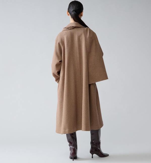 TIARA「ストール付きテントコート」|チェスターコート|