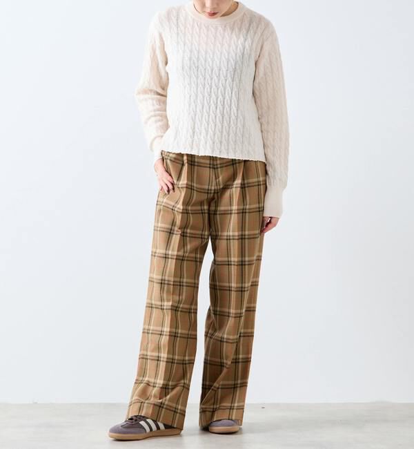 A_「【A_/エース】ケーブルバックスリット」|ニット・セーター|