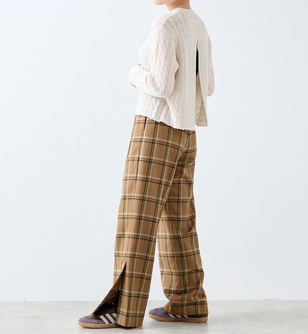 A_「【A_/エース】ケーブルバックスリット」|ニット・セーター|